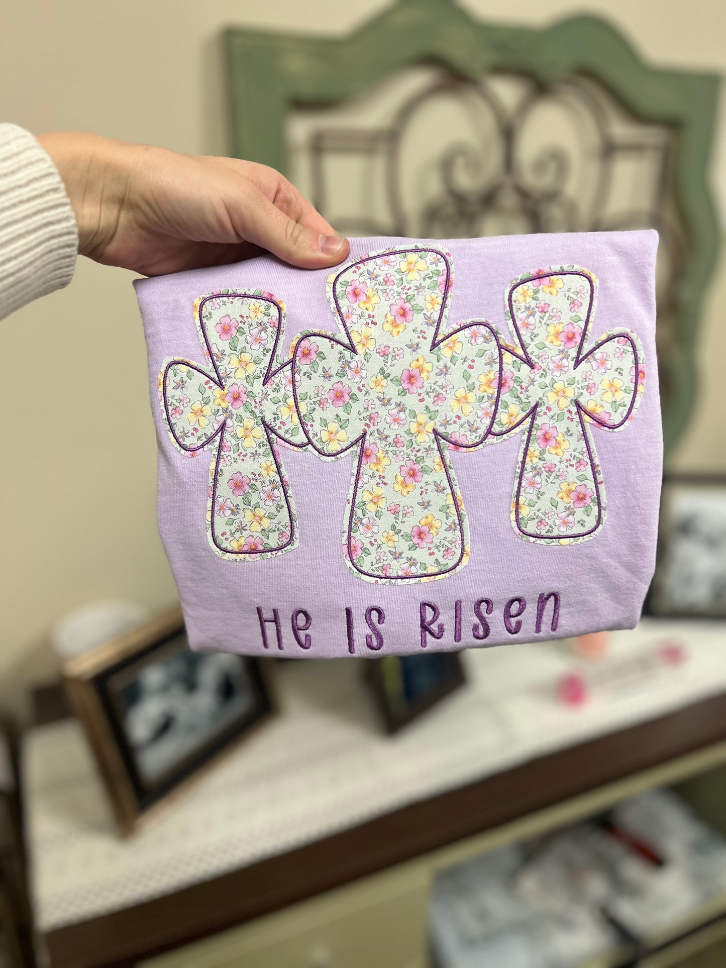 Lilac- He is Risen Shirt